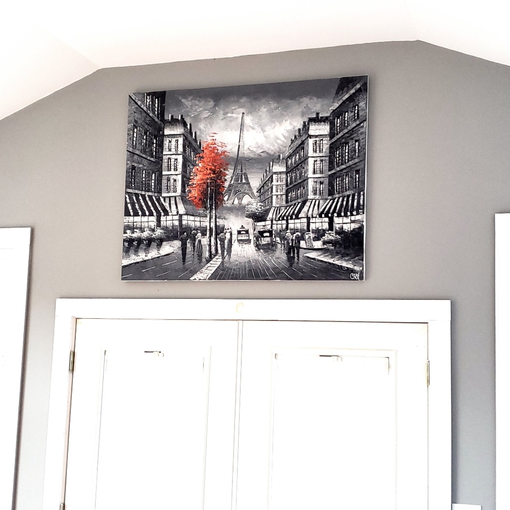 Paris Handpainted oil on canvas - Picture 3 of 8